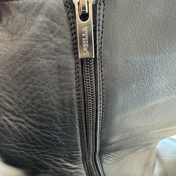 Le Silla Black Leather Mid Calf Square Toe Platform Boots Size 39 (US 8.5-9) - Picture 11 of 12